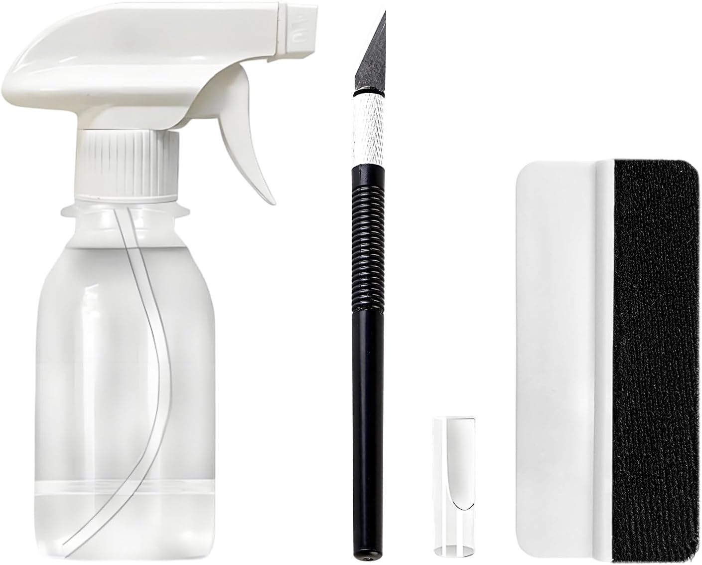 Wevdn 3 PCS Car Window Film Kit, Durable Easy to Apply Glass & Car Windows Tint Kit, Practical Window Film Installation Tools Kit Includes Felt Scraper Carving Knife 100ML Spray Bottle