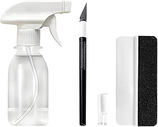 3 PCS Car Window Film Kit, Durable Easy to Apply Glass & Car Windows Tint Kit, Practical Window Film Installation Tools Kit Includes Felt Scraper Carving Knife 100ML Spray Bottle
