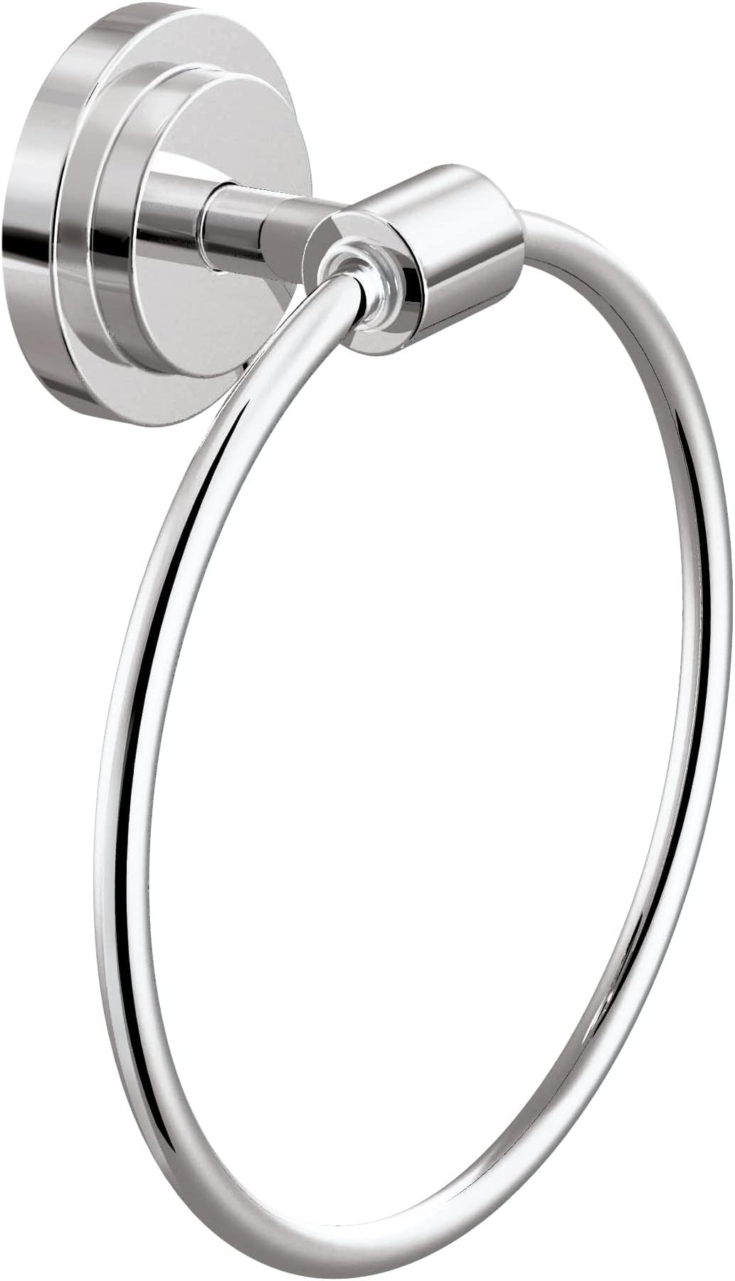 DN0786CH Iso Bathroom Towel Ring, Chrome