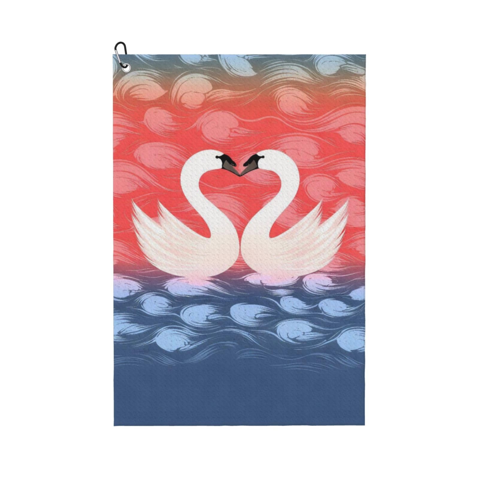 BSDFGSDD Love swan and Heart Shape Golf Towel 24 x 16 inches