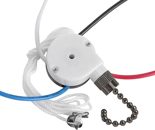 Zing Ear ZE-208S E89885 - Interruptor de ventilador de 3 velocidades y 4 cables, interruptor de ventilador de techo, interruptor de control de