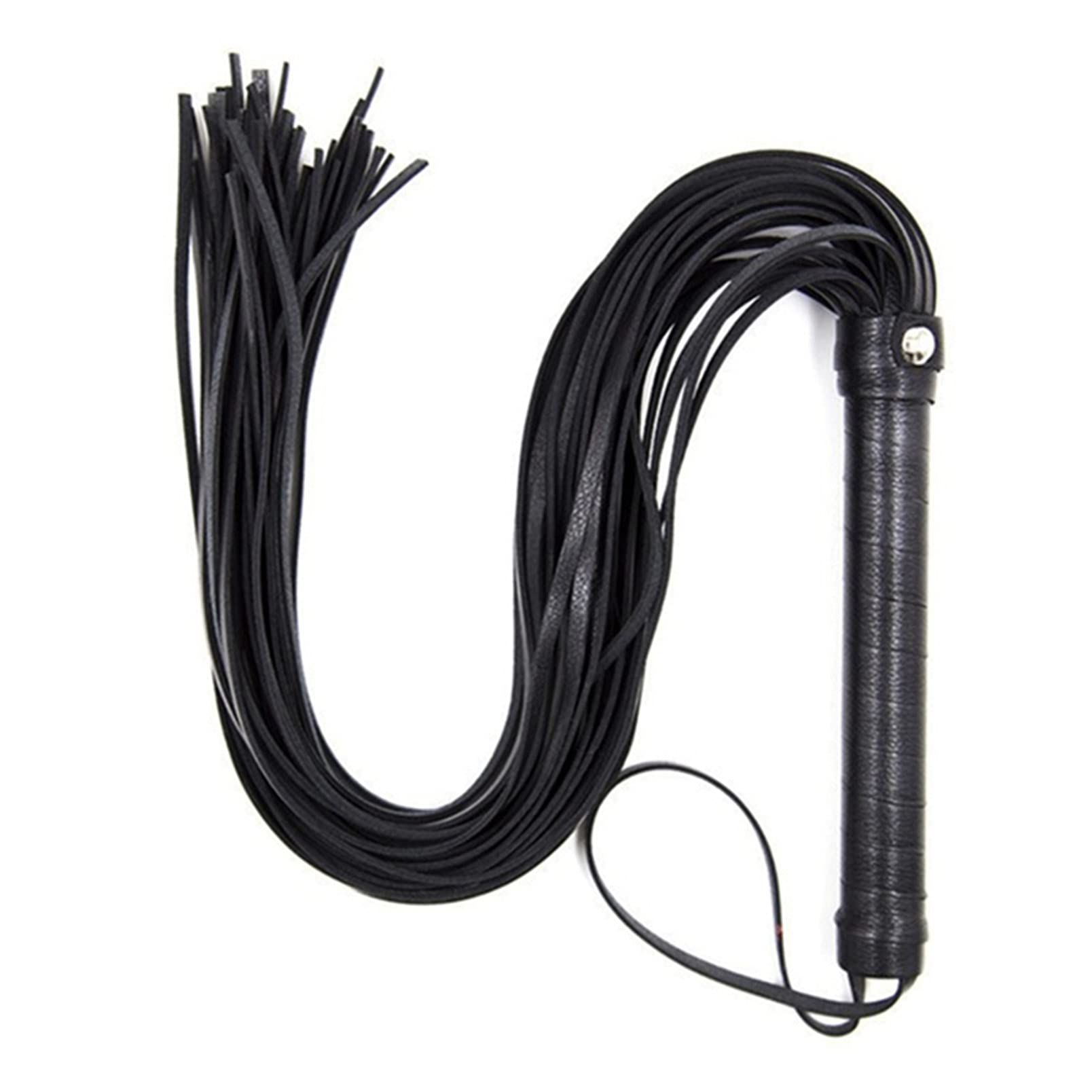 Cairlee Women's Black Riding Crop Whip,Hand Made Braided Riding Whips Horse Racing Harness Whip