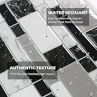 Vista 2 de 10 hojas de adhesivos de mármol blanco y negro autoadhesivos para loseta en muro, 12 x 12 pulgadas, para cocina y baño