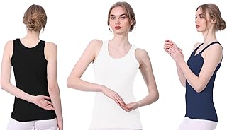 فانلة بدون أكمام بقصة سادة للنساء من دايس (عبوة من 3 قطع)