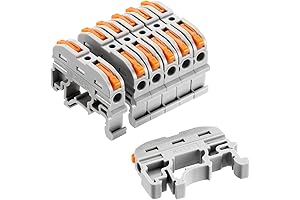 50 Pack DIN Rail 24-12 AWG Terminal Blocks- The Epitome of Electrical Connectivity