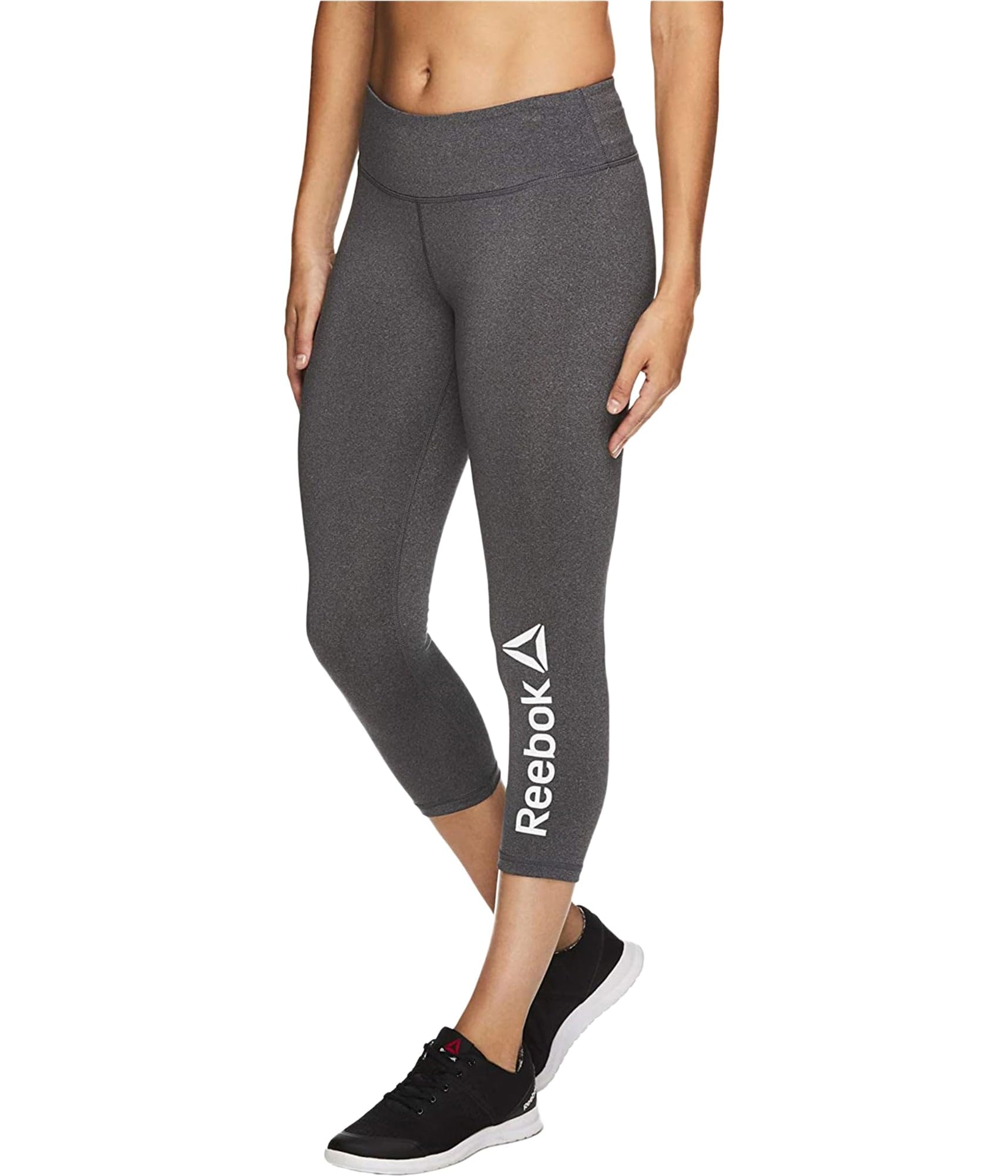 Pantalones Reebok Capri de mujer para running y fitness en gimnasio textil suave 4