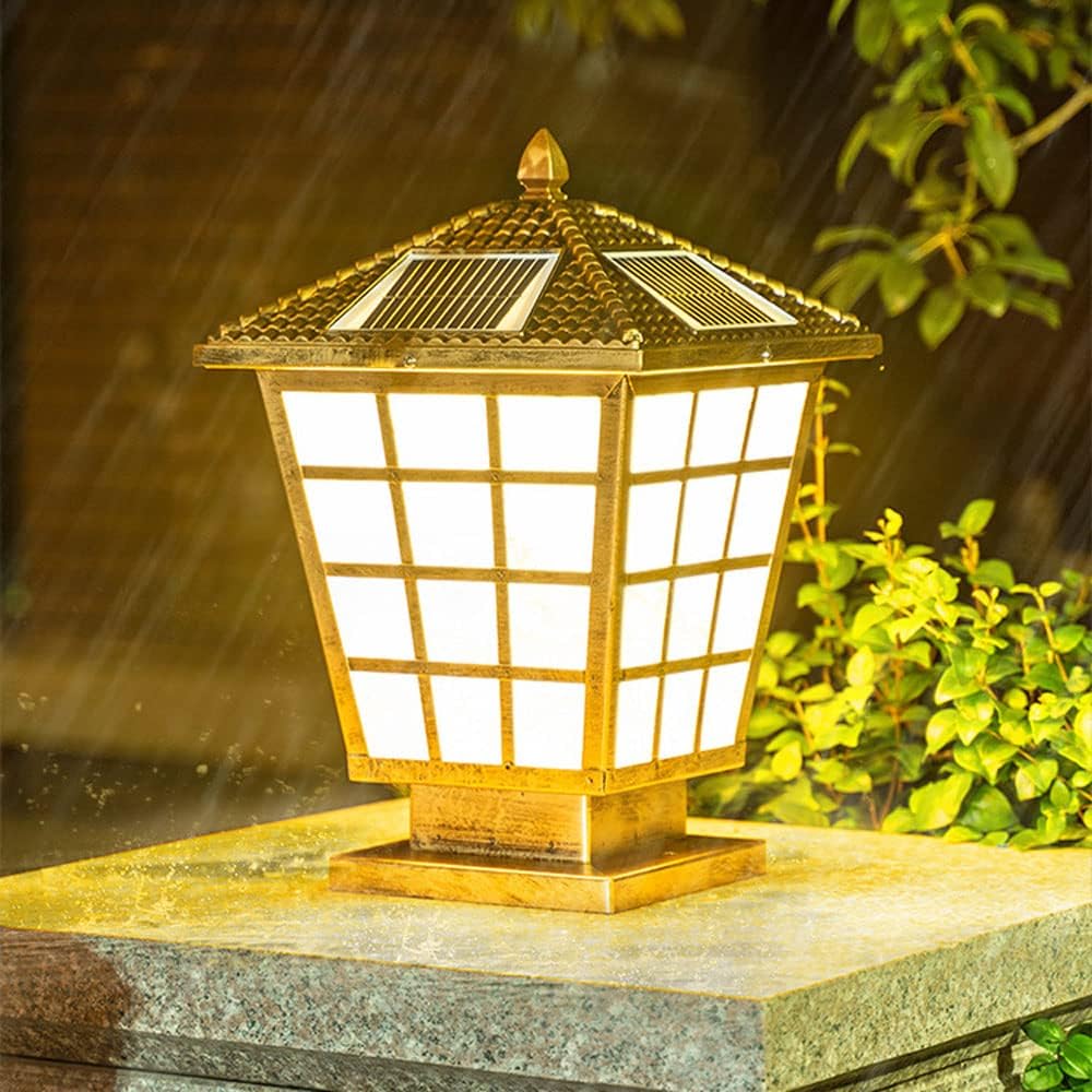 Oświetlenie filaru willi, elegancka lampa ogrodowa, osobowość światła słonecznego, oświetlenie kolumny domowej, latarnia słupka do pracy w domu, kreatywna latarnia na słupku