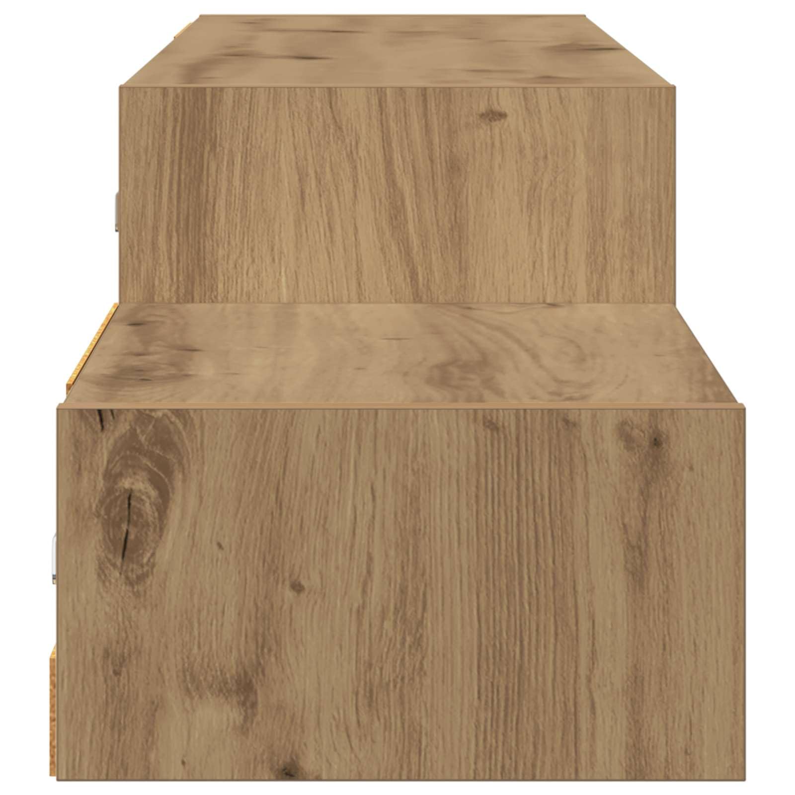 Wandmontierter TV-Schrank Artisan-Eiche Holzwerkstoff 150x28x26 cm mit Stauraum Wandhalterung platzsparend für Wohnzimmer Schlafzimmer modernes Design