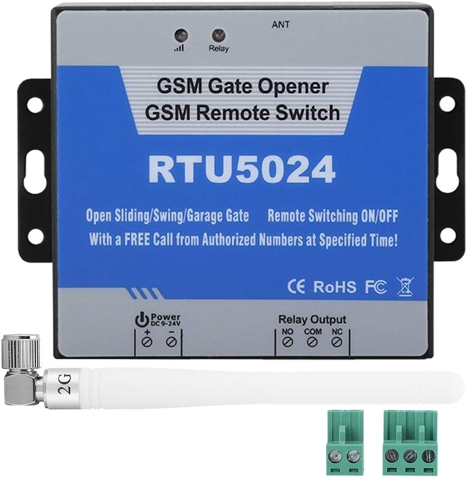 DEWIN Door Controller, Door Access Control System GSM Controller RTU5024 GSM Access Controller for Mobile Phone Remote Control Switch SMS Door Control