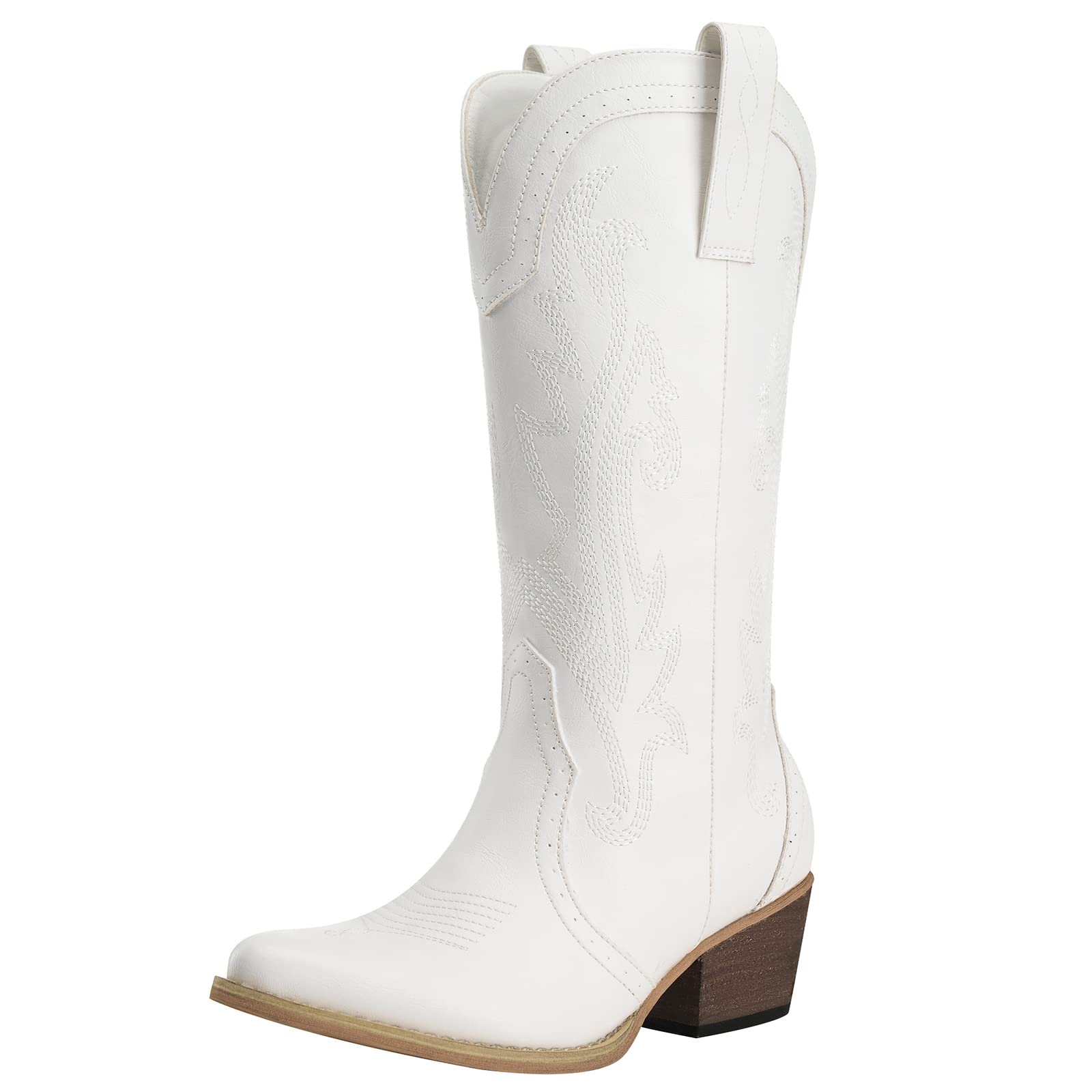 hisea rollda cowboy boots women western boots cowgirl boots ladies pointy toe fashion boots size 9