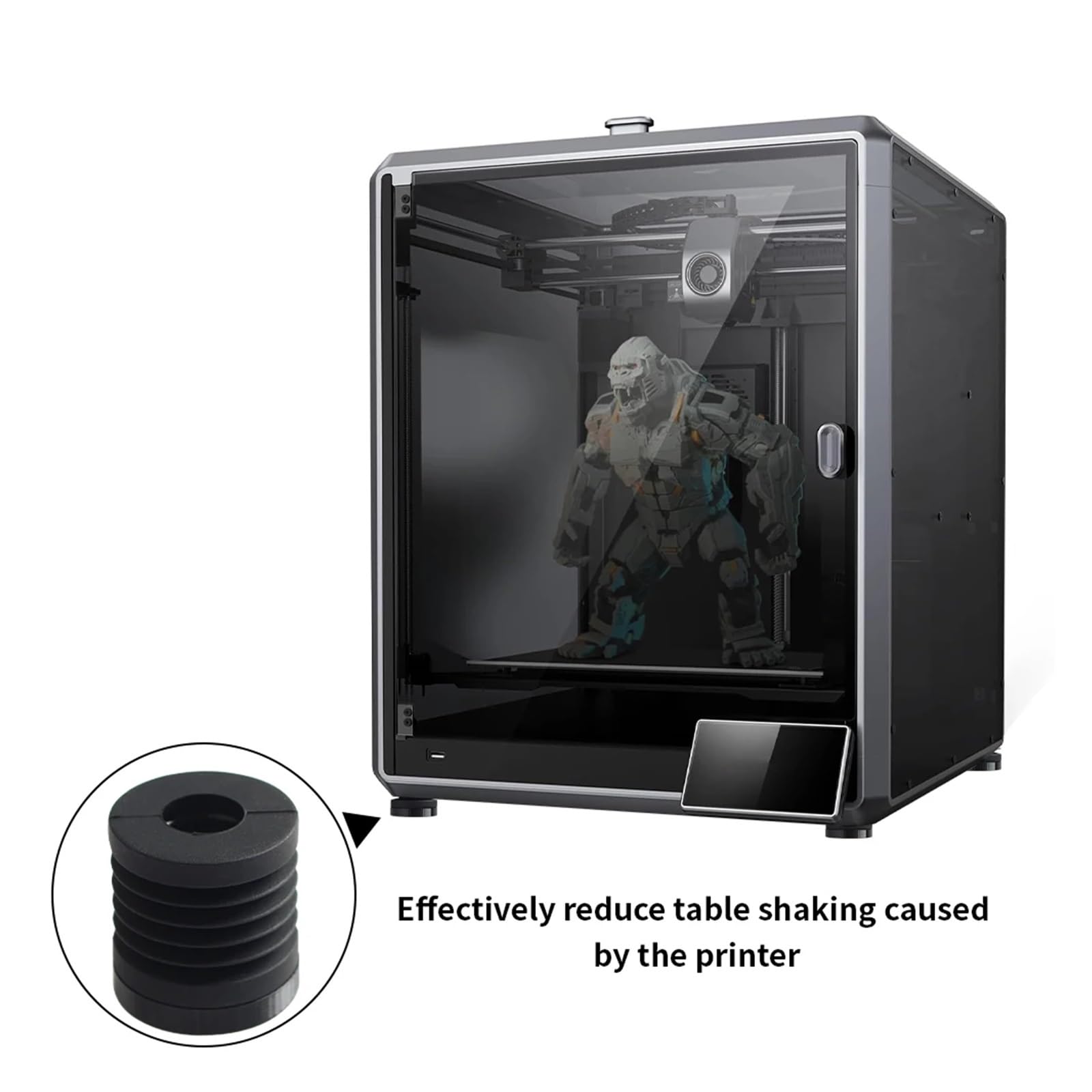 tianwandong Do K1 Max Antywibracyjne nóżki Uniwersalna gumowa stopka Antypoślizgowa gumowa podkładka amortyzująca Części do drukarek 3D(12pcs)