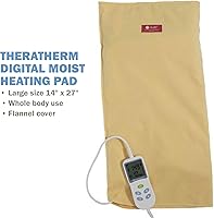 Vista 3 de Chattanooga TheraTherm Digital Moist Heating Pad for Temporary Pain Relief, Standard Size 14" x 27", with a Lumintrail Drawstring Bag