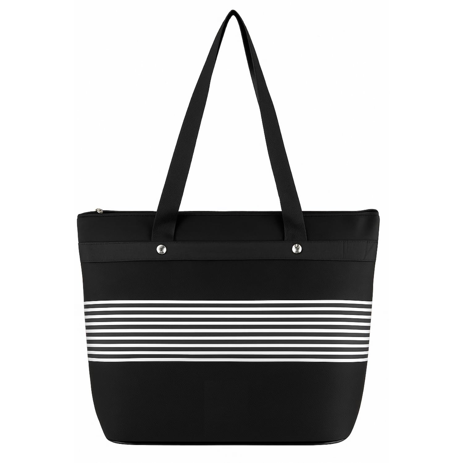 Black Men & Women Tote Tote Sling Shoulder Bag for Women | Zip Handbag for Travel & College