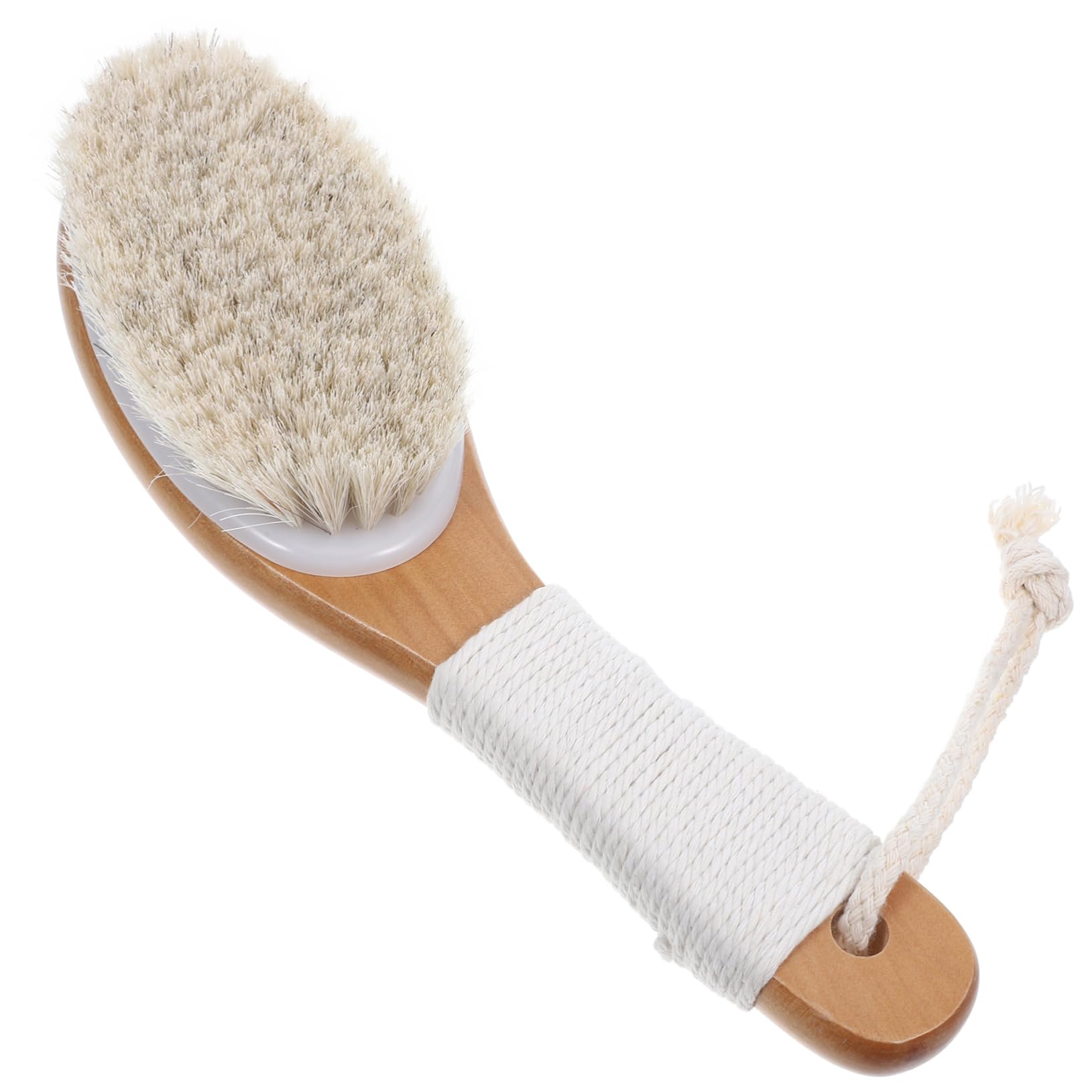 FOMIYES 5St Badebürste mit weichen Rosshaarborsten Holz Badebürste Pferdehaar Körperbürste Handlicher Rückenbürste Massagebürste Duschwäscher für den Rückenschrubber für die Dusche