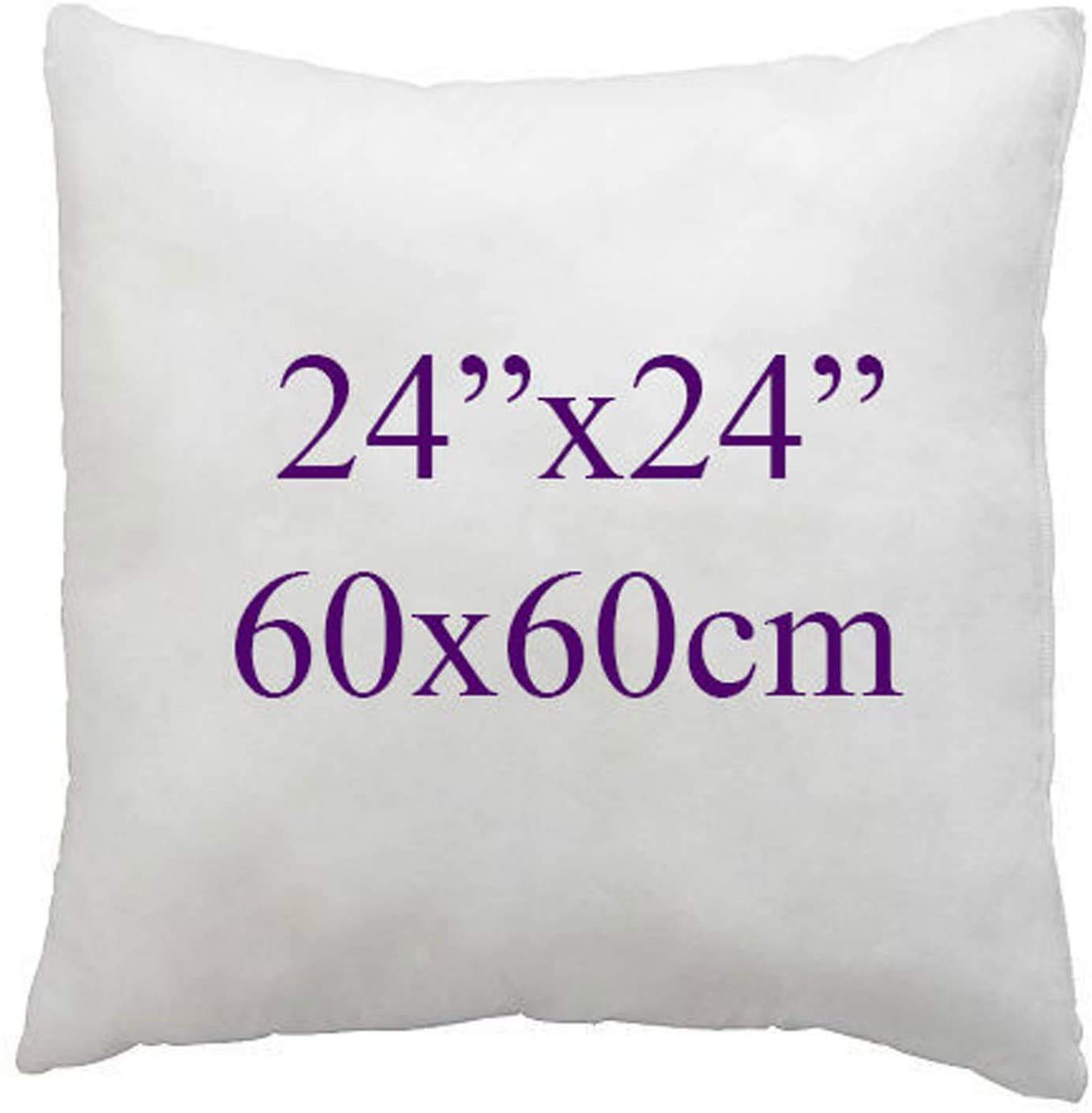 Arlinens White Super Soft Duck Feather Cushion Pads Inners, Inserts, Fillers, 100% Cotton Down Proof Cover, Hypoallergenic, (24"X24")