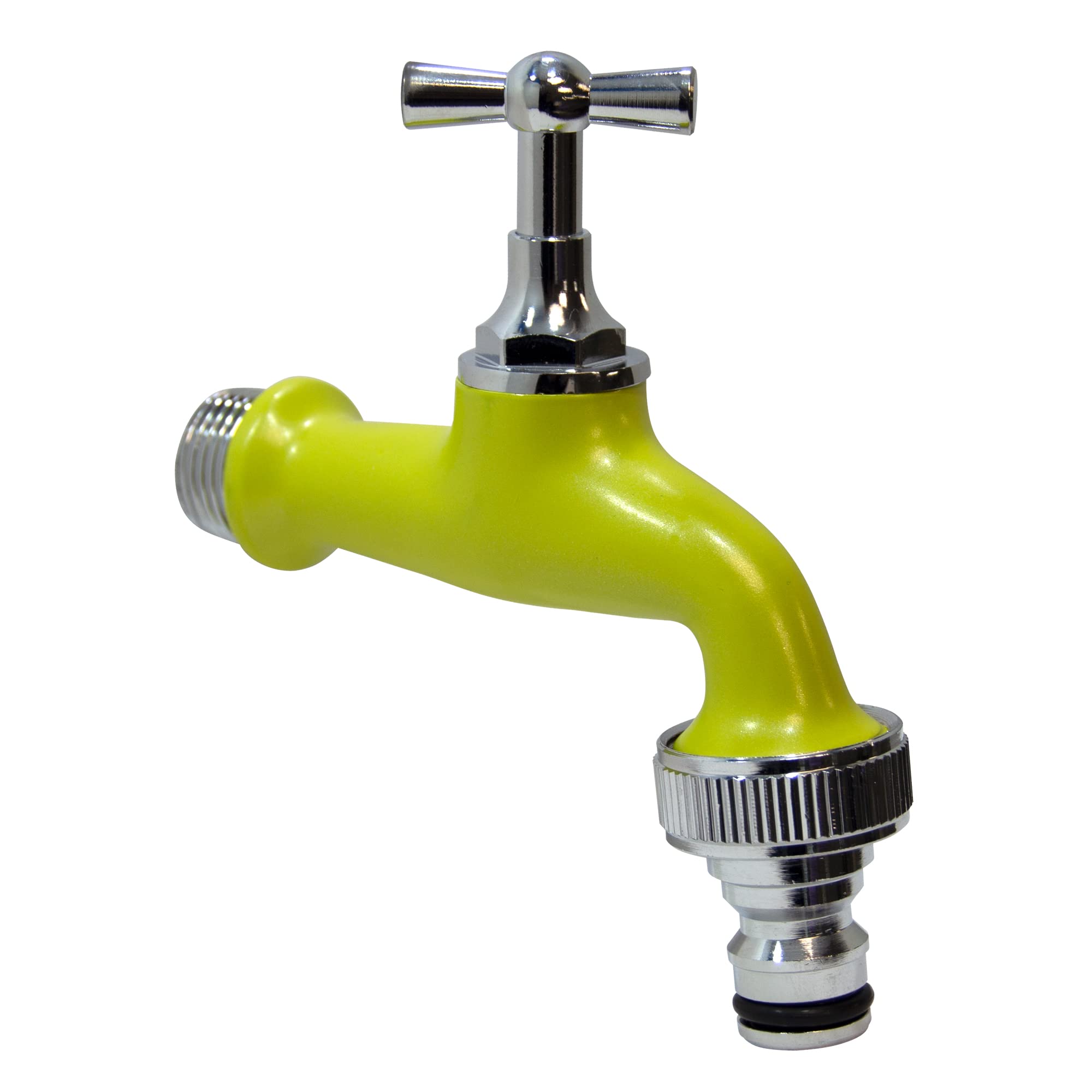 S&M 590245 Gartenarmatur, verstellbar, ½ Zoll, Pistaziengrün, mit Automatikanschluss für Schlauch Colortaps