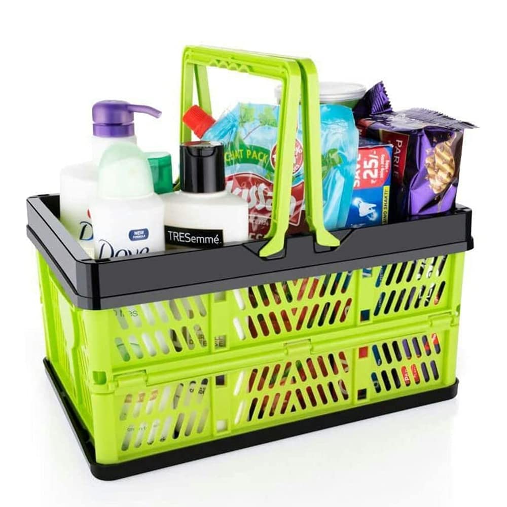 Primelife Folding Shopping Basket, Food Snacks Picnic Multipurpose