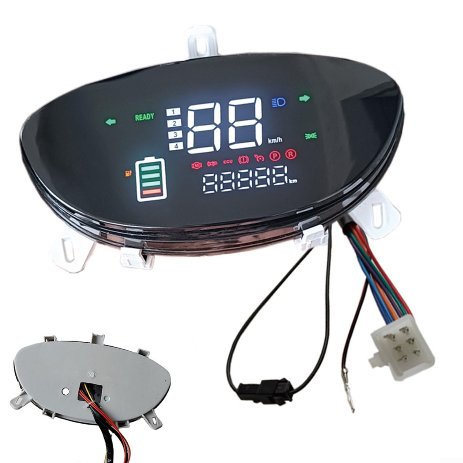 CNANRNANC Ebike, display LCD, tachimetro del motore, 48-72 V, per bicicletta elettrica, scooter elettrico, display