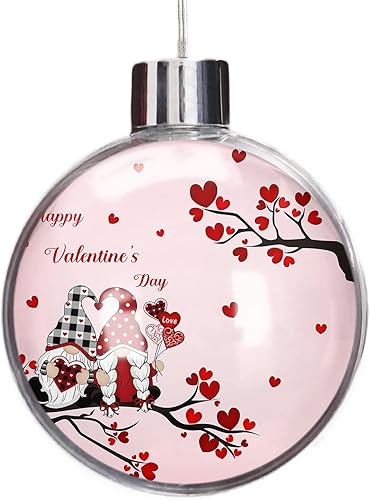 Bolas de Navidad para árbol de Navidad decoración de Navidad inastillable gnomo rojo árbol de corazón bola colgante rosa para vacaciones boda fiesta