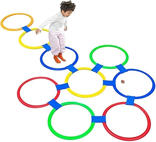 Ring Toss Games - Juguetes de salto de color Hopscotch, equipo deportivo de entrenamiento sensorial al aire libre, para niños de 3 a 12 años de disponible en Yaxa Colombia