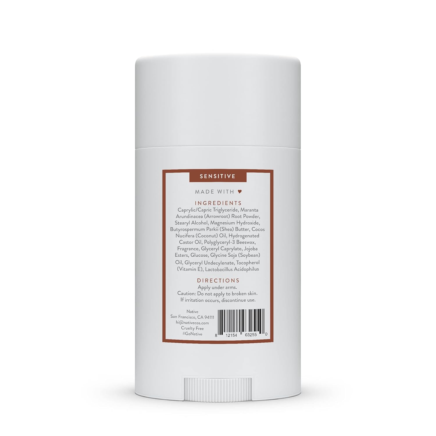 Native Sensitive Deodorant | Natural Deodorant for Women and Men, Aluminum Free, Baking Soda Free, Phthalate Free, Talc Free, Coconut Oil and Shea Butter | Coconut & Vanilla (Sensitive) : Beauty & Personal Care