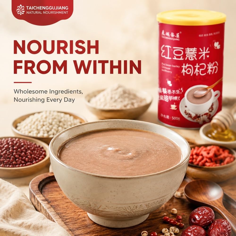 Polvere Sostitutiva Del Pasto Multicereali Da 500 G Con Fagioli Rossi, Orzo, Lycium Barbarum Yam