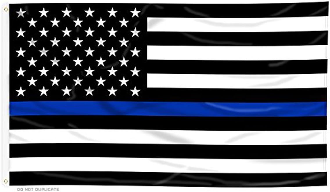 Large Thin Blue Line American Flag - 4 x 6 Foot Flag with Grommets