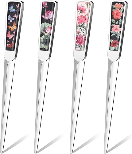 Miniatura 8 de 4 cuchillos para abrecartas de acero inoxidable, abridor de sobres ligero, herramienta para abridor de correo, cuchillos de letras para oficina,