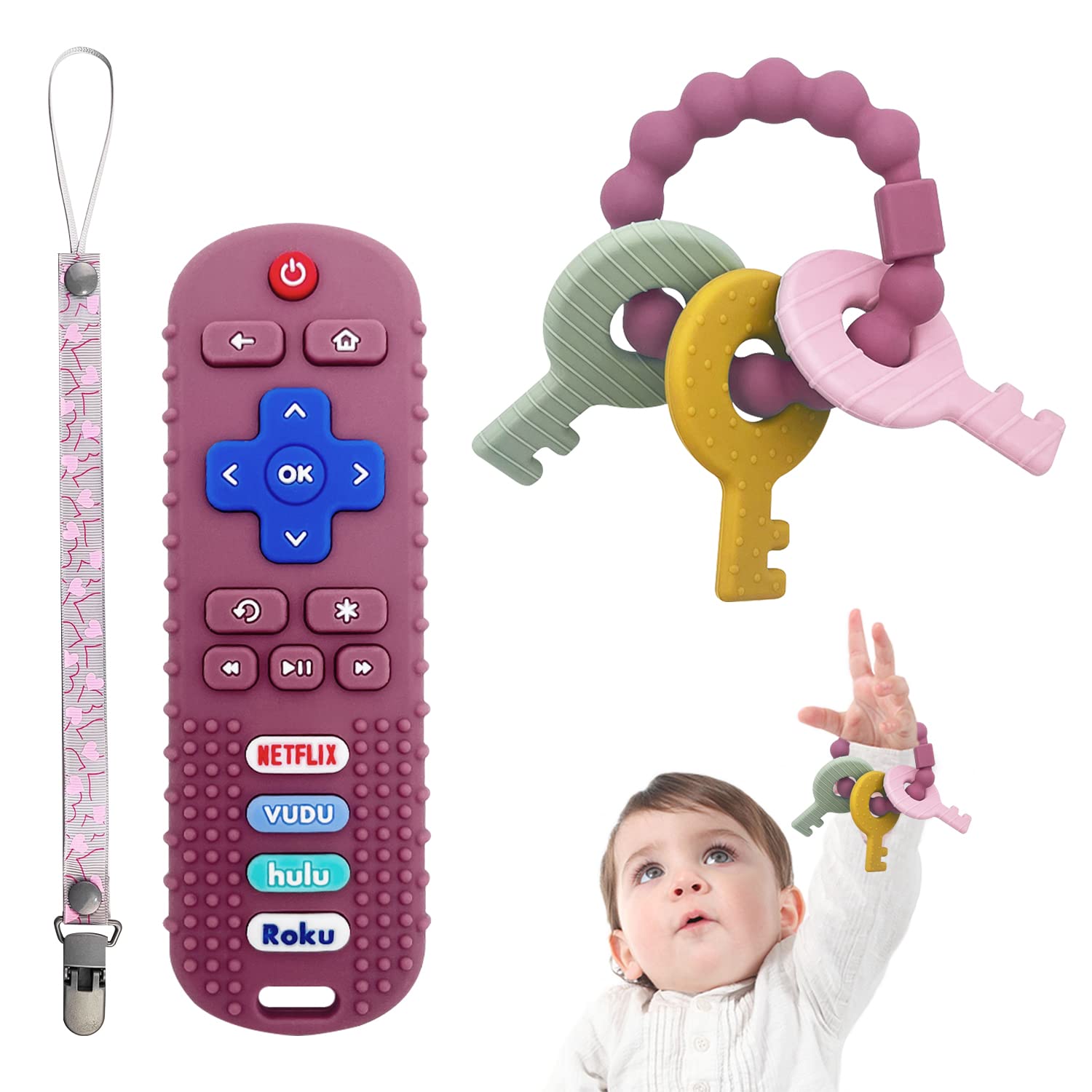 Silicone Teething Remote Control for Baby,Remote Control