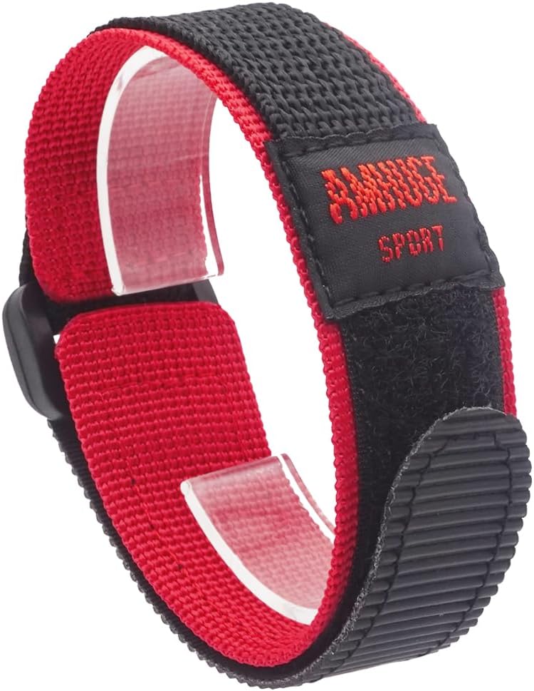 Hook & Loop Nylon Sport Watch Band-Waterproof Outdoor Watch Strap for Men or Women-Choice of Color & Width (18mm, 20mm, 22mm)