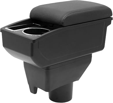 YJYWZH Armrest Box for Toyota Yaris Sedan Accessories, Black Thread