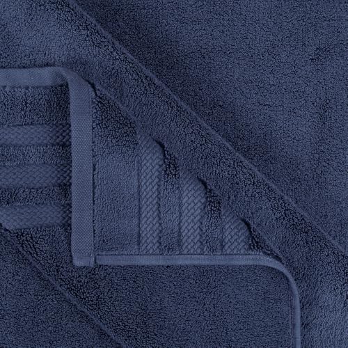 Image of MYTRIDENT Towels for Bath Large Size | Finesse Collection, 1 Piece Bath Towel | 75 cm x 150 cm | 625 GSM, Zero-Twist, Luxuriously Soft, 100% Cotton, Navy