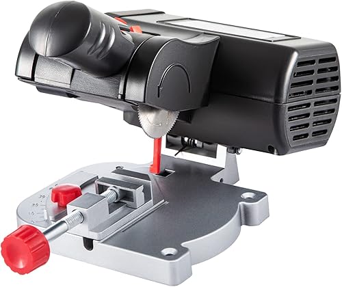 VEVOR Mini sierra de corte inglete, dos hojas de acero y resina de 2-516 pulgadas con profundidad de corte de 12 pulgada, sierra ingletadora de mesa