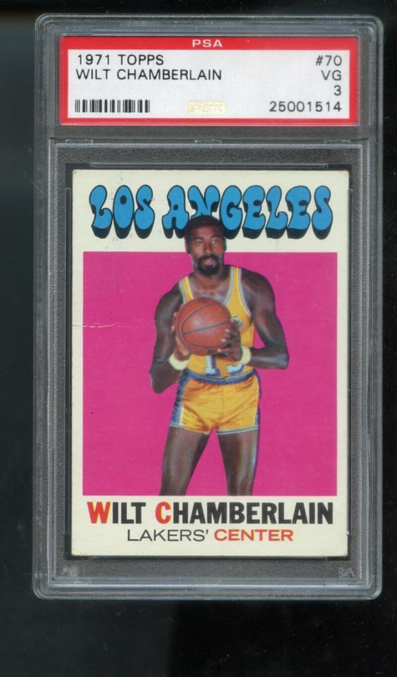 1971-72 Topps #70 Wilt Chamberlain PSA 3 Graded Basketball Card NBA 1971-1972 Los Angeles Lakers 71-72