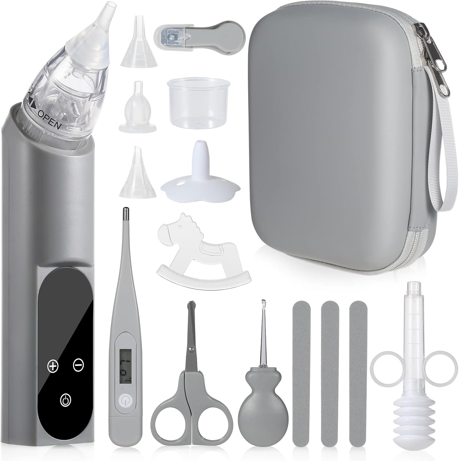 Aspirateur Nasal Électrique Pour Bébé - 5 Niveaux D'Aspiration, 3 Embouts Silicone, Musique Et Lumière - Rechargeable USB