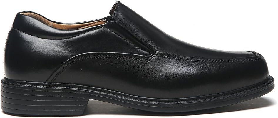 La Milano Wide Width Mens Geniune Leather Moc Toe Slip On Dress Shoe 9.5EEE, Black - Image 3