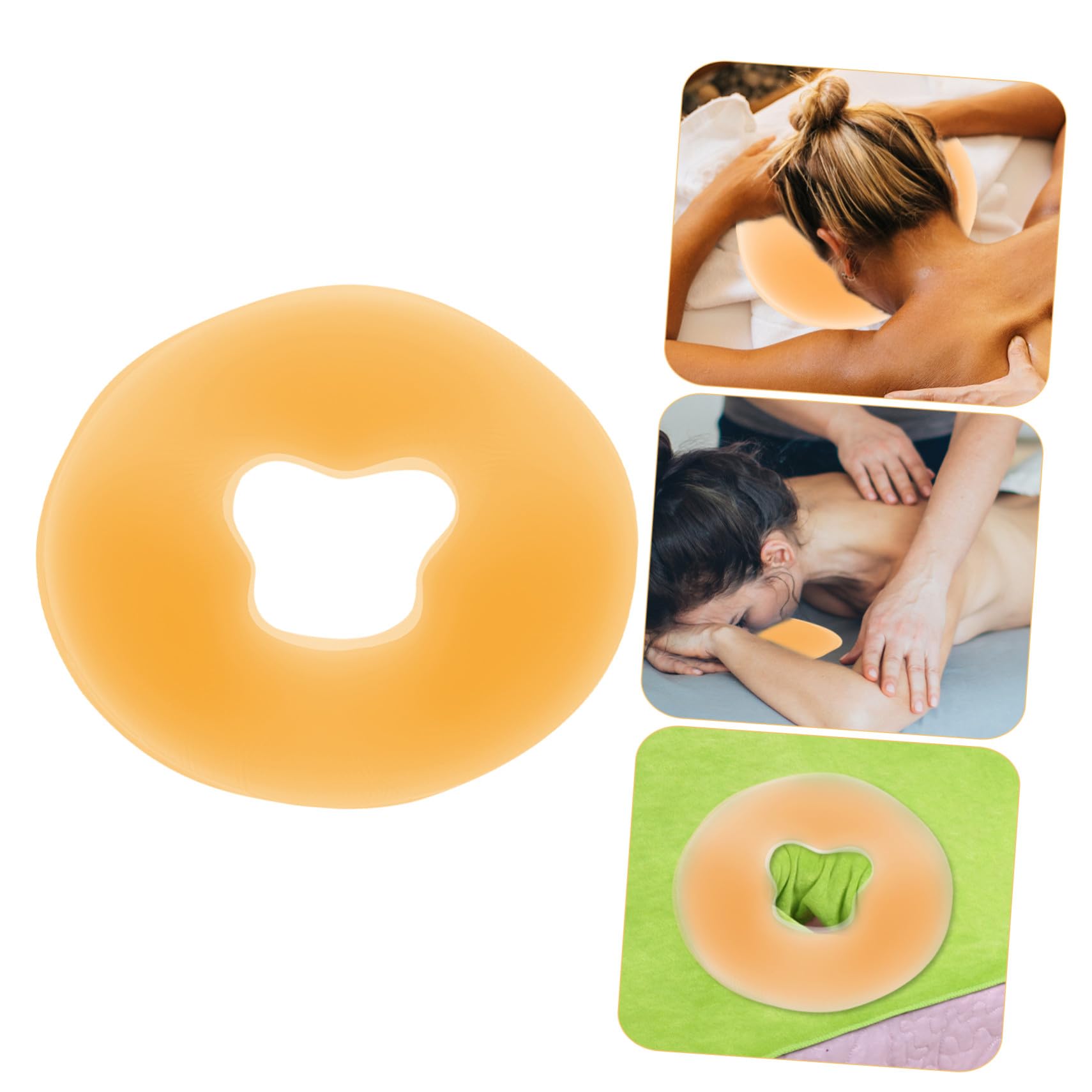 Gatuida Silikon Gesichtsstützkissen für Massage, Spa und Fußpflege, Orange