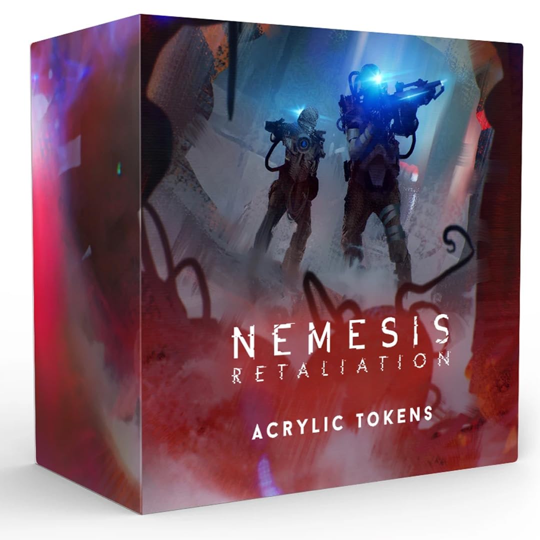 Awaken Realms | Nemesis Retaliation Acrylic Pack Stretch Goals | Akcesorium Z Tokenami Akrylowymi | 1-5 Graczy | 120 Minut