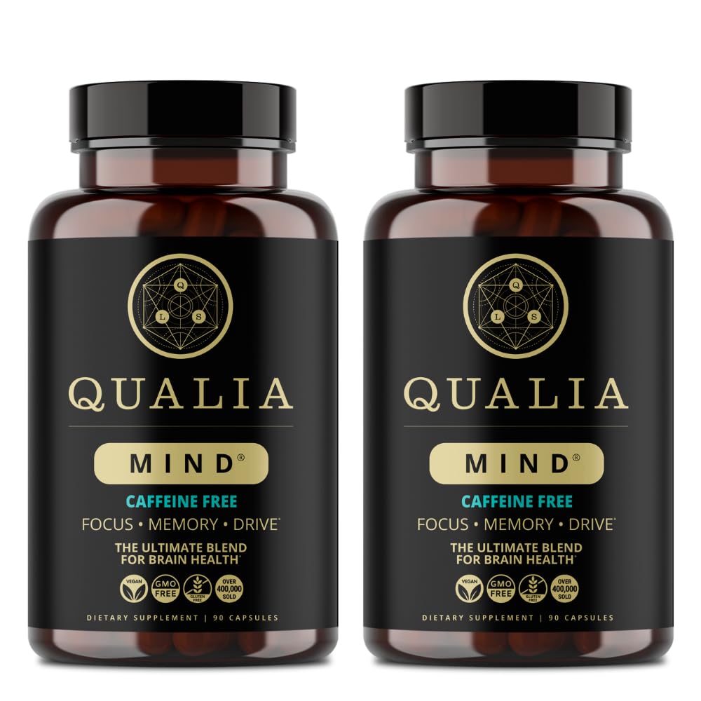 Qualia Mind (Caffeine Free) | Doctor-Formulated Nootropic to Fuel Focus & Concentration* | Drive & Productivity | 6 Week Supply