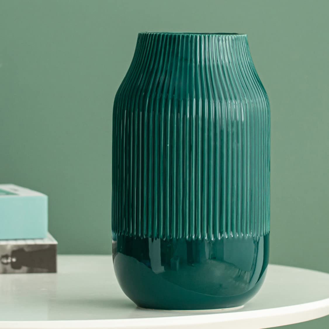 青緑色 陶器 花瓶 約25cm 青緑色 陶器 花瓶 約25cm 楽天市場】花瓶 グレー ブルー マット