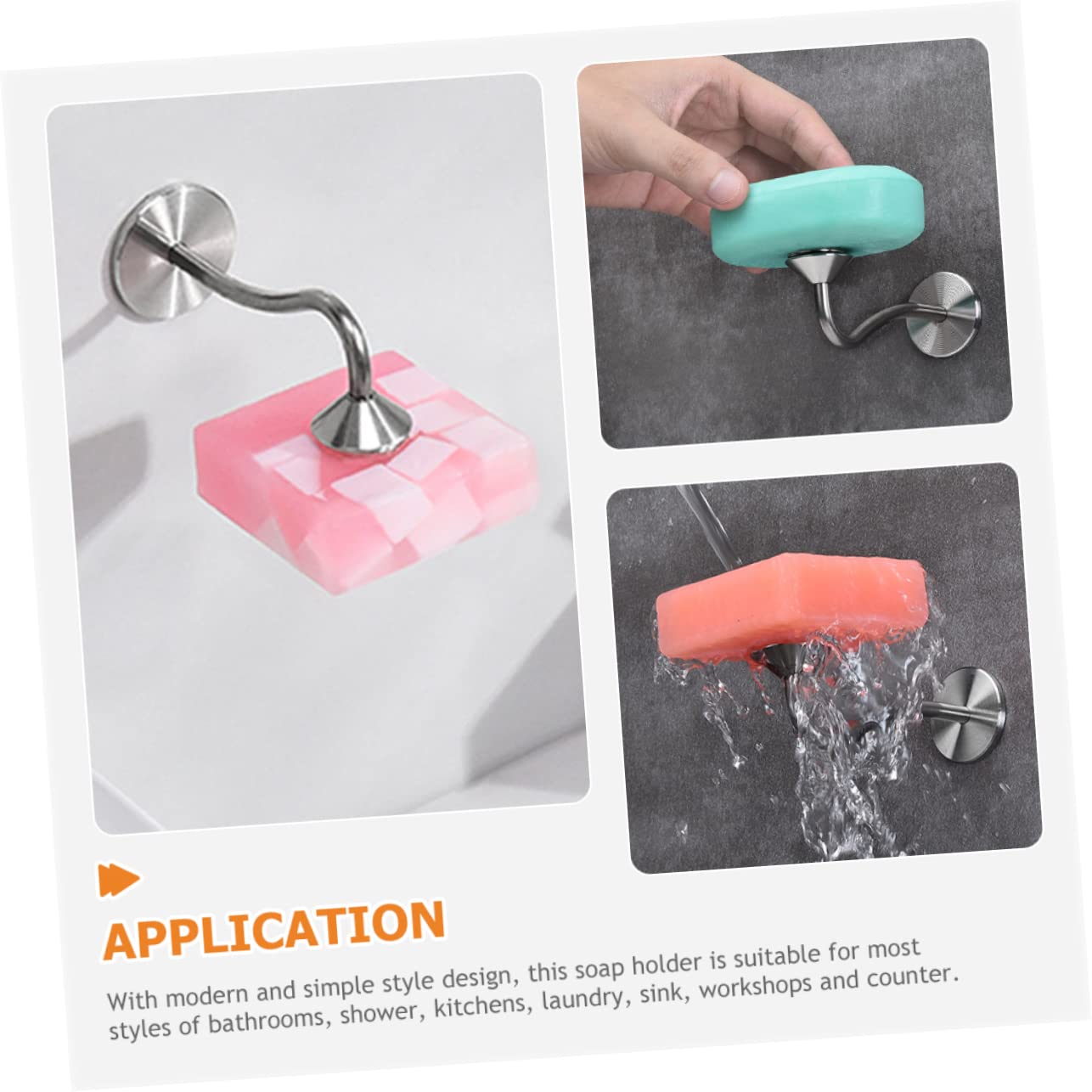 PLAFOPE 2piezas Soporte Magnético De Jabón Inoxidable para Baño y Cocina Jabonera De Pared Sin Perforación Estante De Drenaje para Jabón Barra Accesorio Práctico y Ventilado