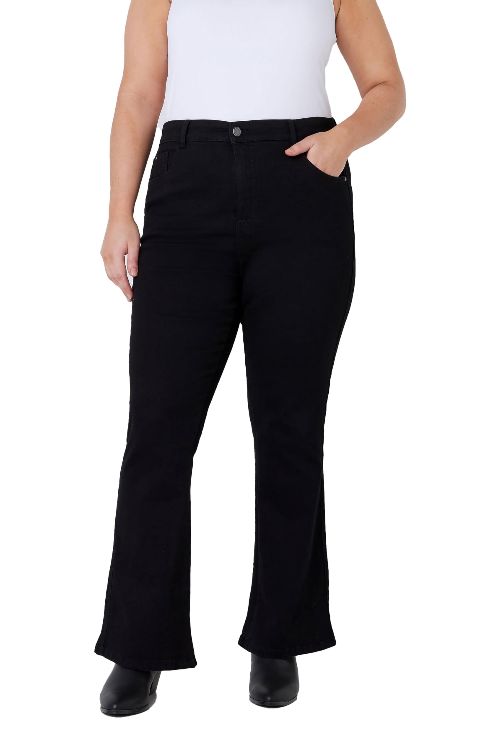 Evans Women's Black Plus Bootcut Jeans Size 18