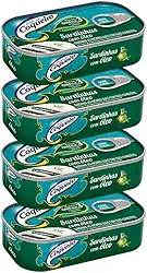 Kit 4 Sardinhas Coqueiro em Óleo 125g – Fonte de Proteína e Ômega 3 Sem Conservantes