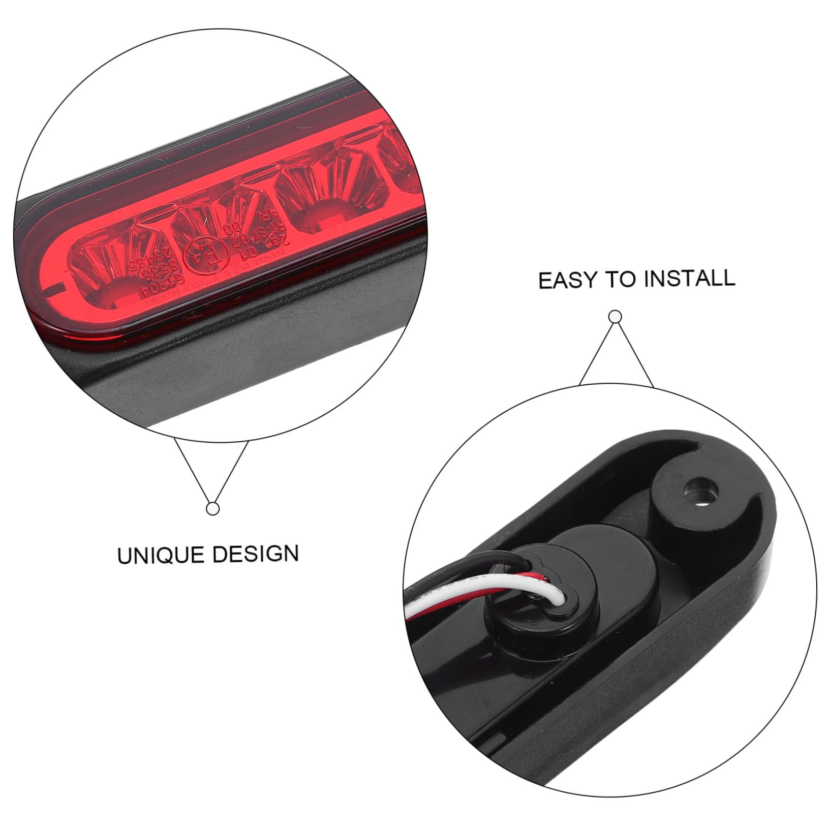 4 Piezas Luces Traseras LED Rectangulares para Remolque LED Rojo y Amarillo Impermeables Luces Freno Señal Marcha para Camión Rv Barco