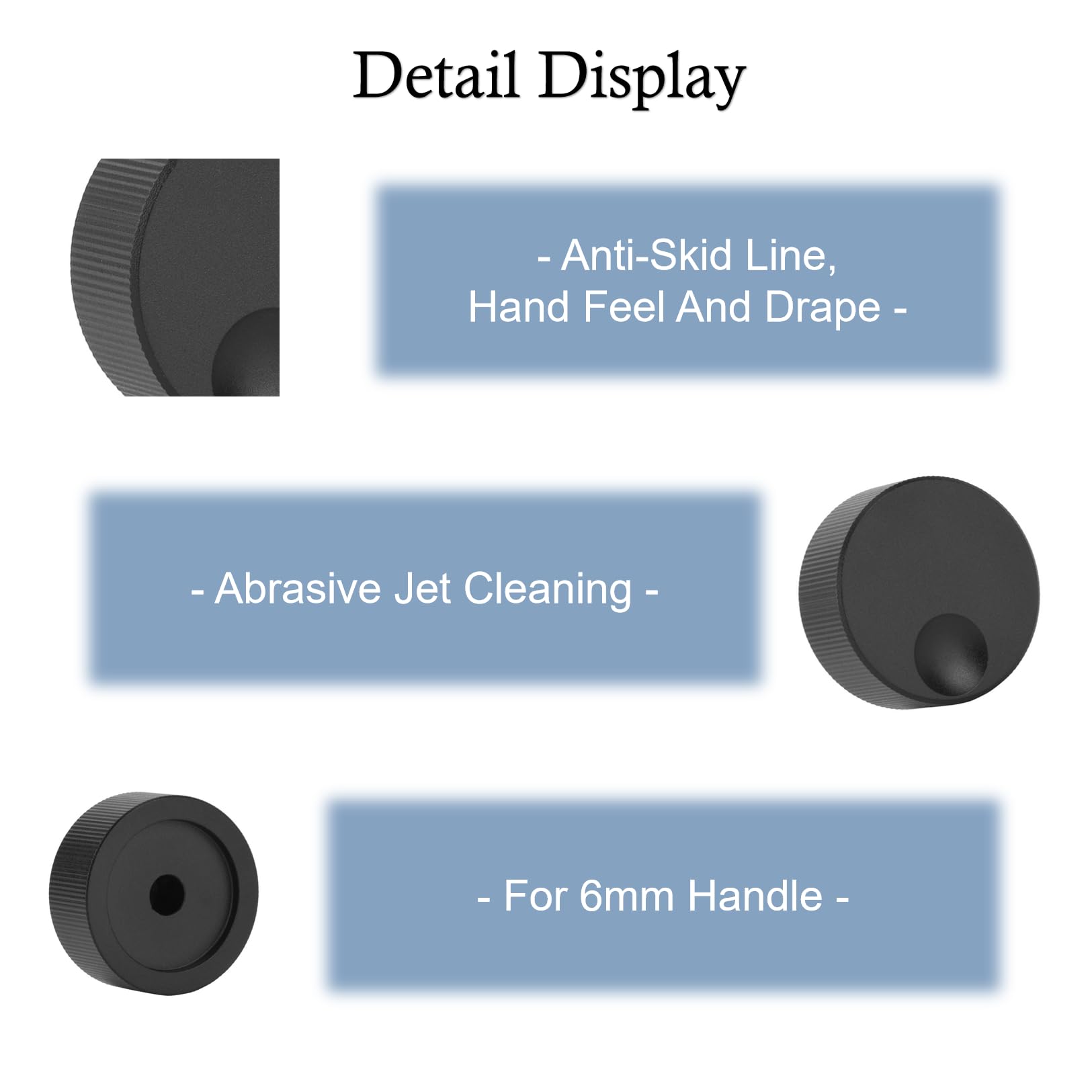 Potentiometer Knobs,Potentiometer Volume Control Rotary Knobs 6mm Aluminum Rotary Electronic Control Potentiometer Knobs 32x13mm Black,for Sound Equipment - Image 3