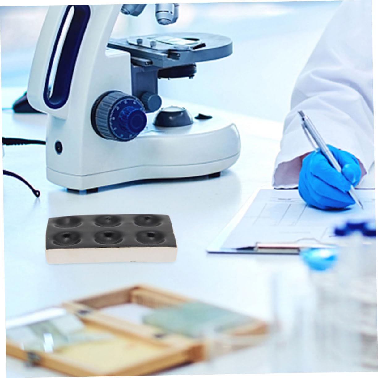 Gatuida 2 Pièces Panneau D'Expérimentation Plaque De Tache D'Expérimentation Scientifique Plaque De Réaction Ponctuelle De Tache D'Expérimentation Chimique De Réaction De