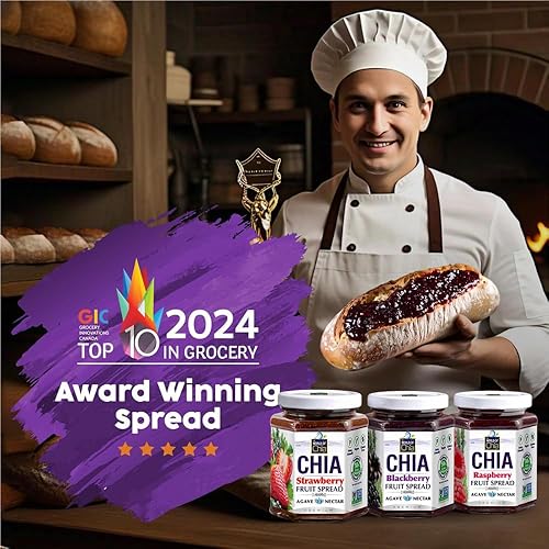 Miniatura 7 de World of Chia Crema para untar de frutas de alta calidad, totalmente natural, a base de plantas, sin gluten, proyecto sin OMG, verificado con omega