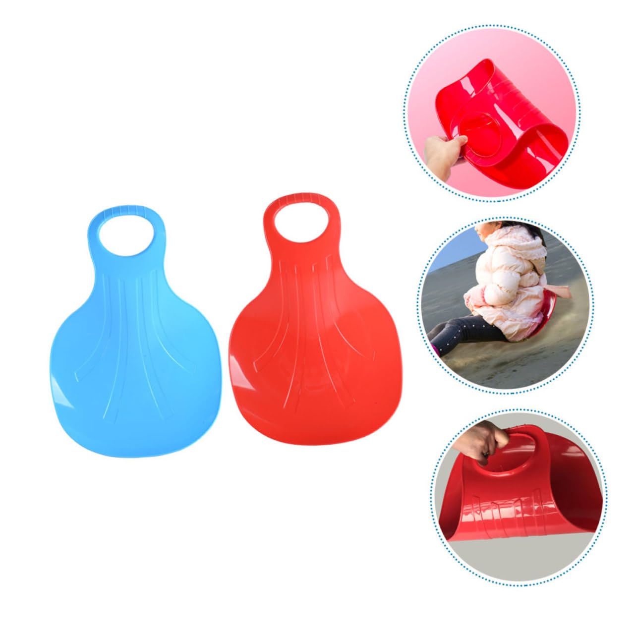 HEMOTON Pack Snowboard Toys for Boys and Girls Winter Outdoor Plaything Safe Grip Handles Skating Boards