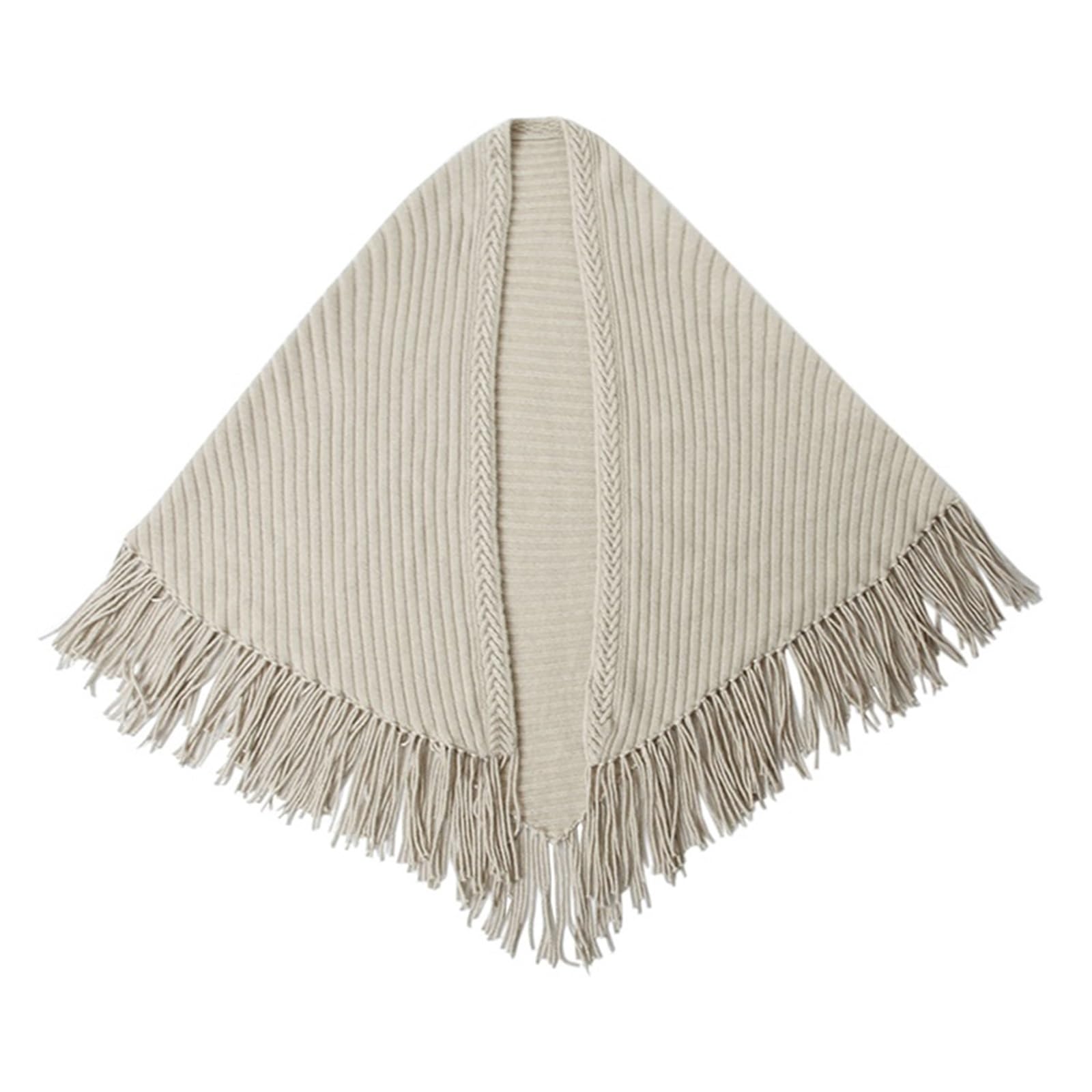 Chal de cachemir Nvshi, grueso, ideal for otoño e invierno. Abrigo cálido con borlas Chal de invierno