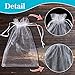 Sukh 100pcs Organza Bags 5''x7'' - White Sheer Mesh Drawstring Bags for Jewelry, Soap, Fruits, Candy, Small Gift Bags for Weddings, Valentine's Day, Mother's Day, Halloween, Thanksgiving, Christmas